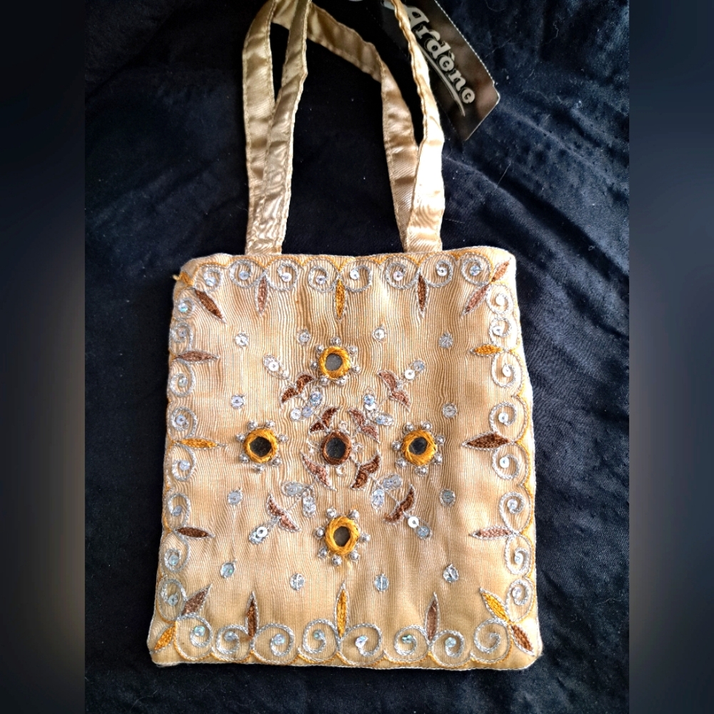 Ardene Gold Embellished Women's Bag